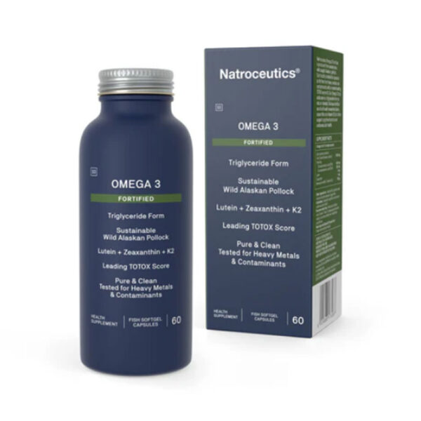 Natroceutics Omega 3 Fortified (Lutein, Zeaxanthin and Vitamin K2) - 60 Capsules